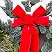 Winlyn 50 Yards Christmas Red Velvet Gold Edge Wired Ribbon 2-1/2