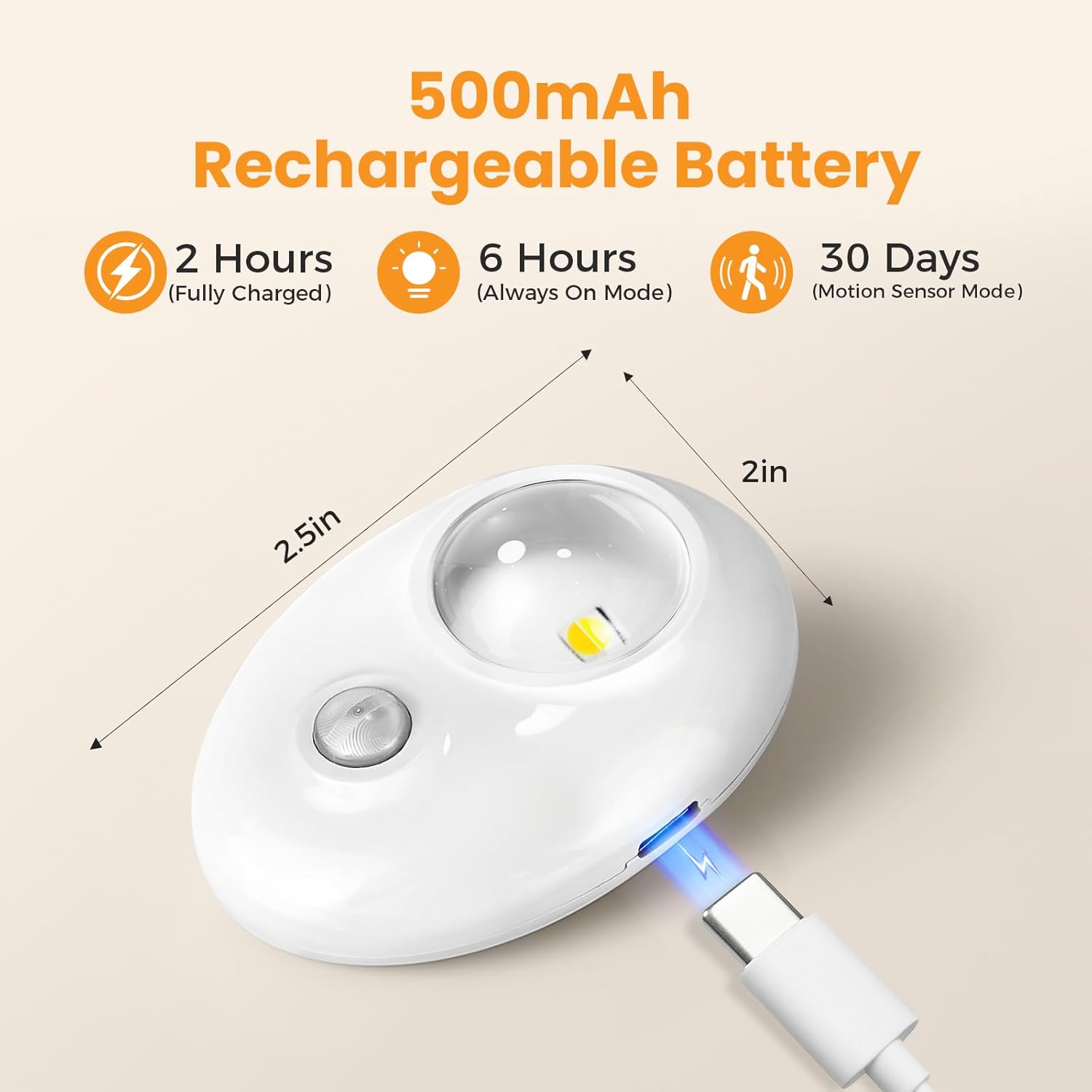 Motion Sensor Puck Lights, 3 Color Temps Dimmable Under Cabinet Lighting indoor, LED Wireless Rechargeable Magnetic Closet Light for Drawer, Shelf, Wardrobe, Kitchen, Hallway (White, 4 Pack)