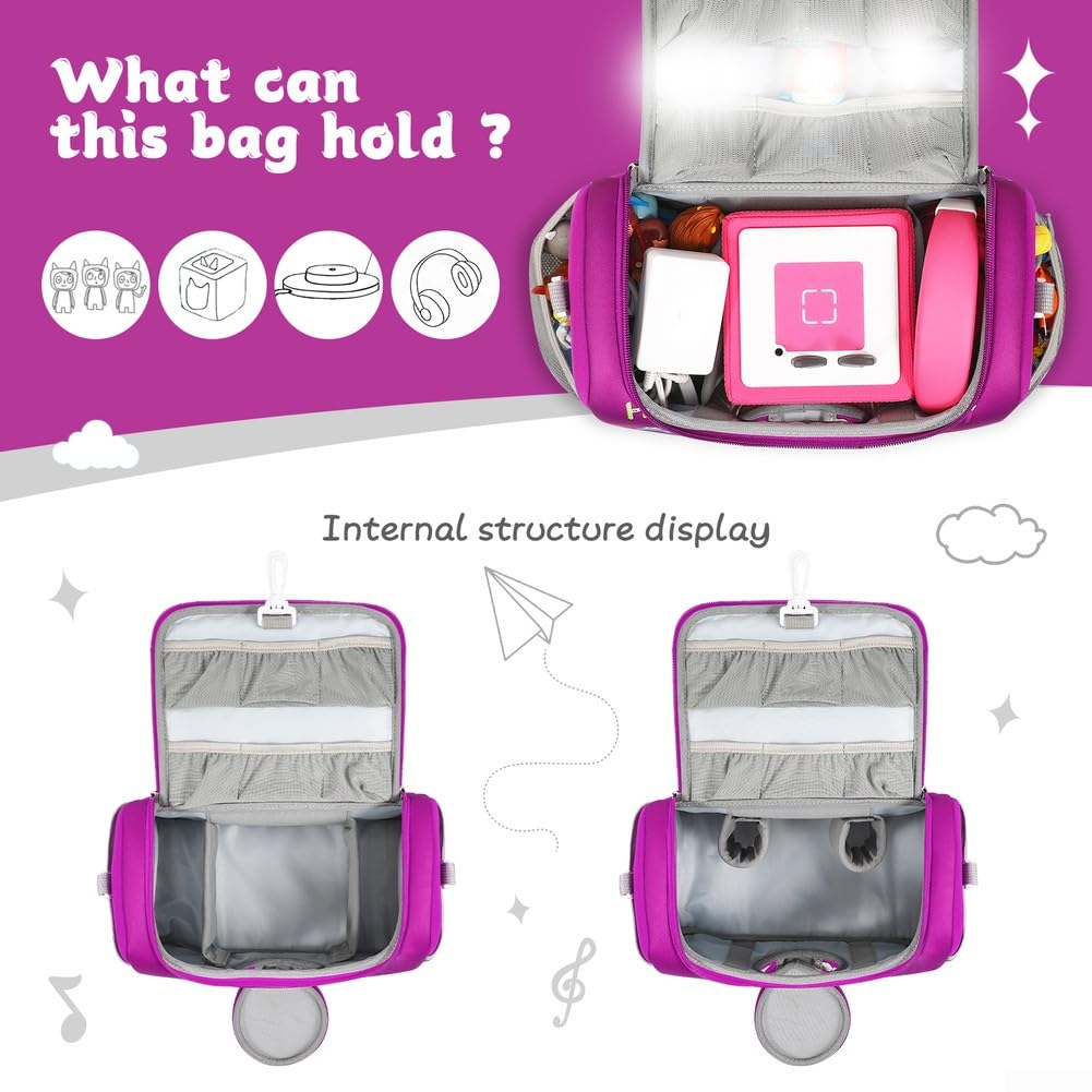 Tragetasche für Toniebox-Starter-Set, Aufbewahrungstasche für Toniebox-Audio-Player, Tragetasche für Toniebox-Zubehör, Tragetasche für Toniebox-Audio-Player und Hören (Rosa)