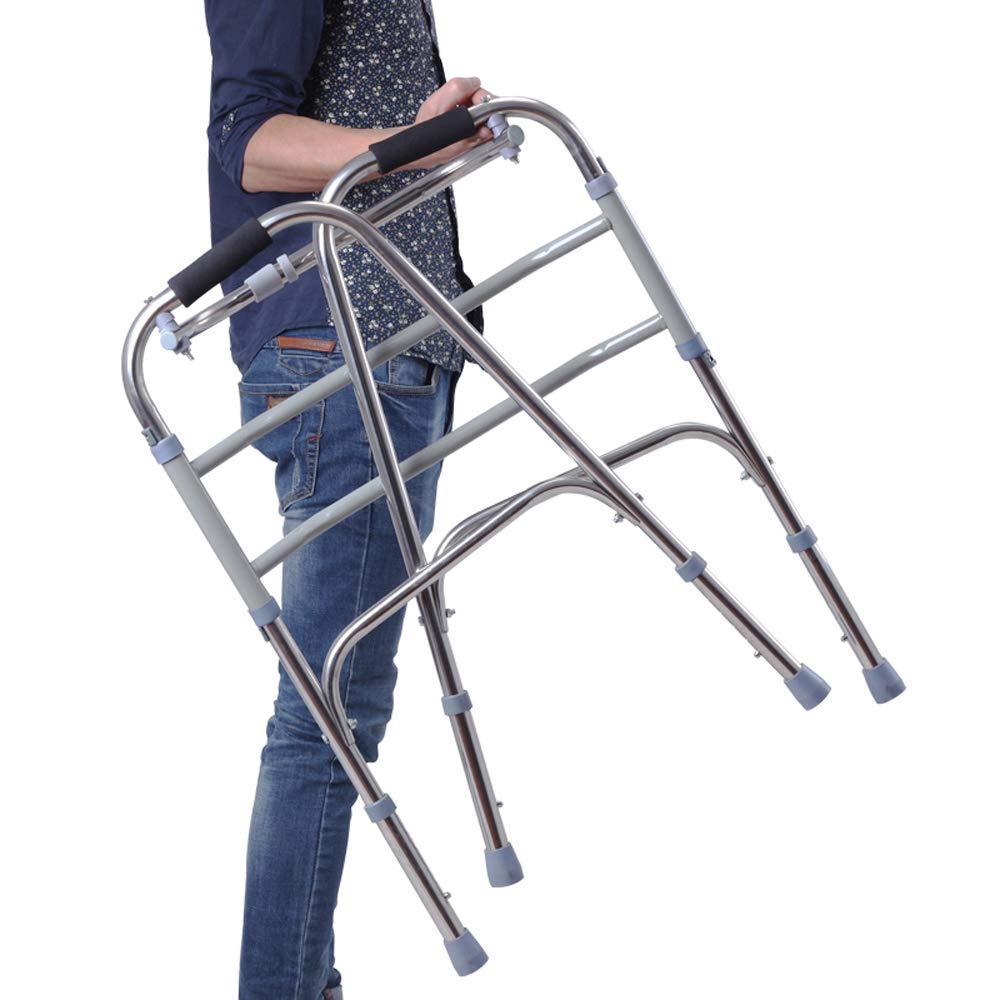 WolFum Lekka rama napowietrzna/chodzik/Rollator Osoby w podeszłym wieku Chodzik stojący Niepełnosprawny chodzik Chodzik Składany Podwójny komfort