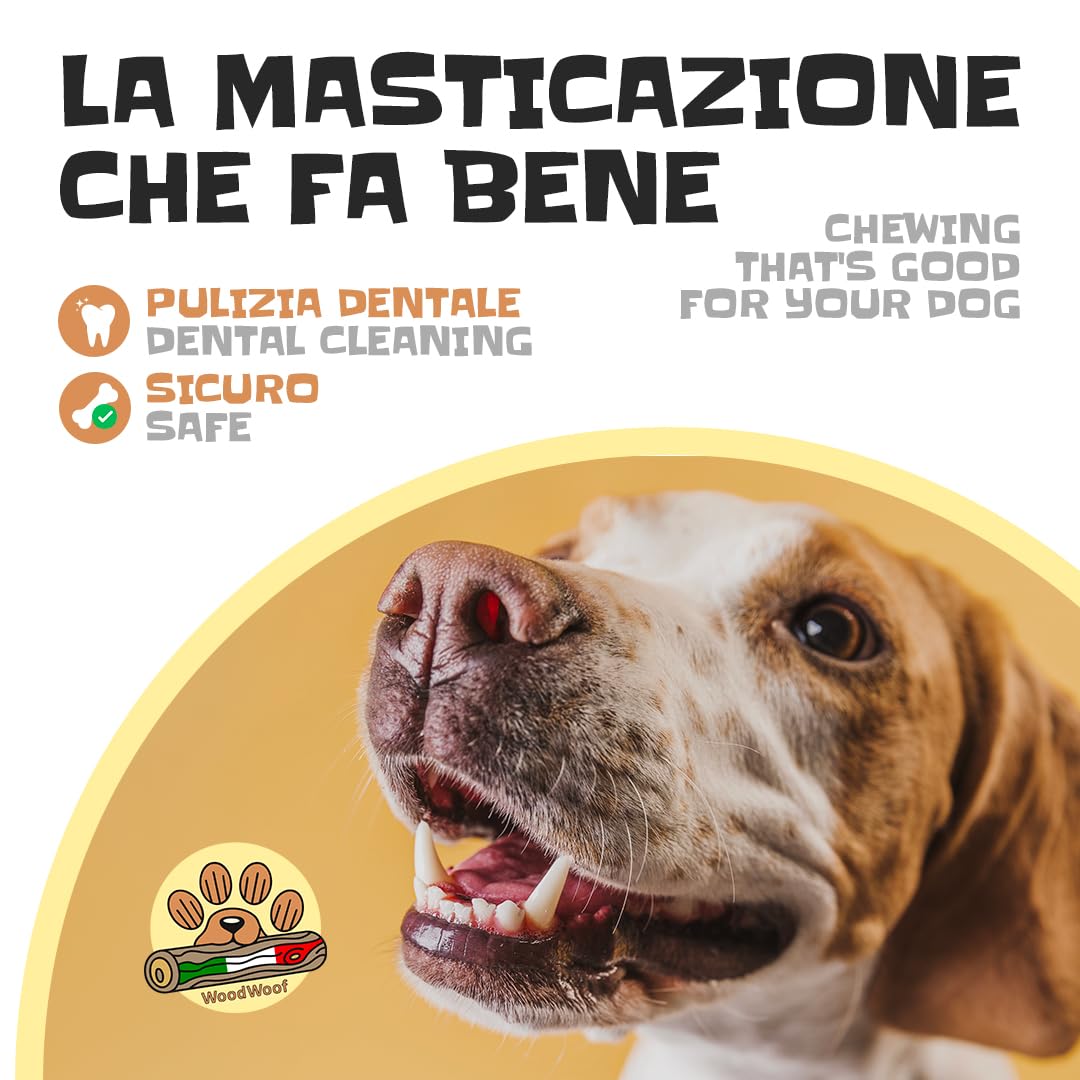 WoodWoof Masticativi Naturali per Cani - Radice di Erica M 200-400 g - Antistress, Senza Additivi, Igiene Dentale - Cani 15-25 kg