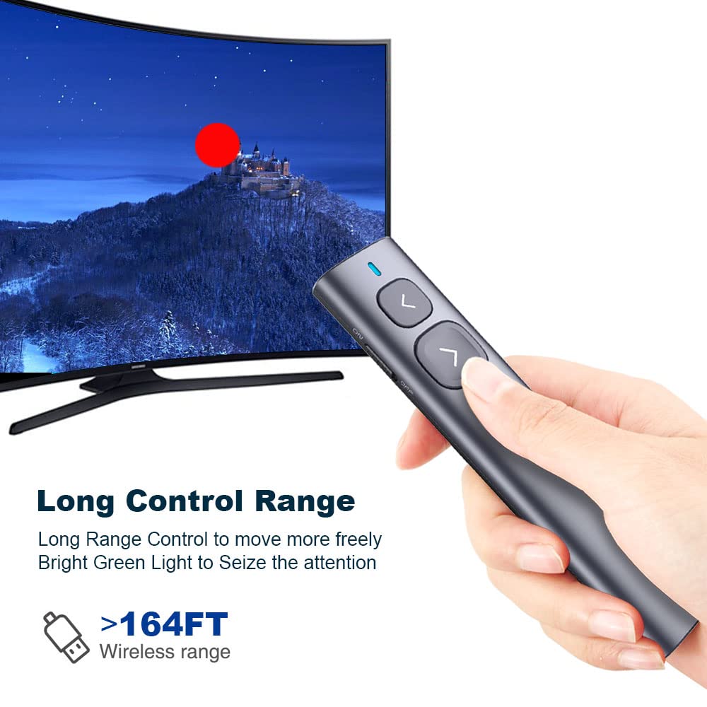 Amazon.com : NORWII N95 Presentation Remote Designed for LED LCD TV Screen,  Digital Laser Pointer Highlighting Magnifier with Mouse Timer, Compatible  with Windows and Mac, 165FT Range and Quick Charging : Office