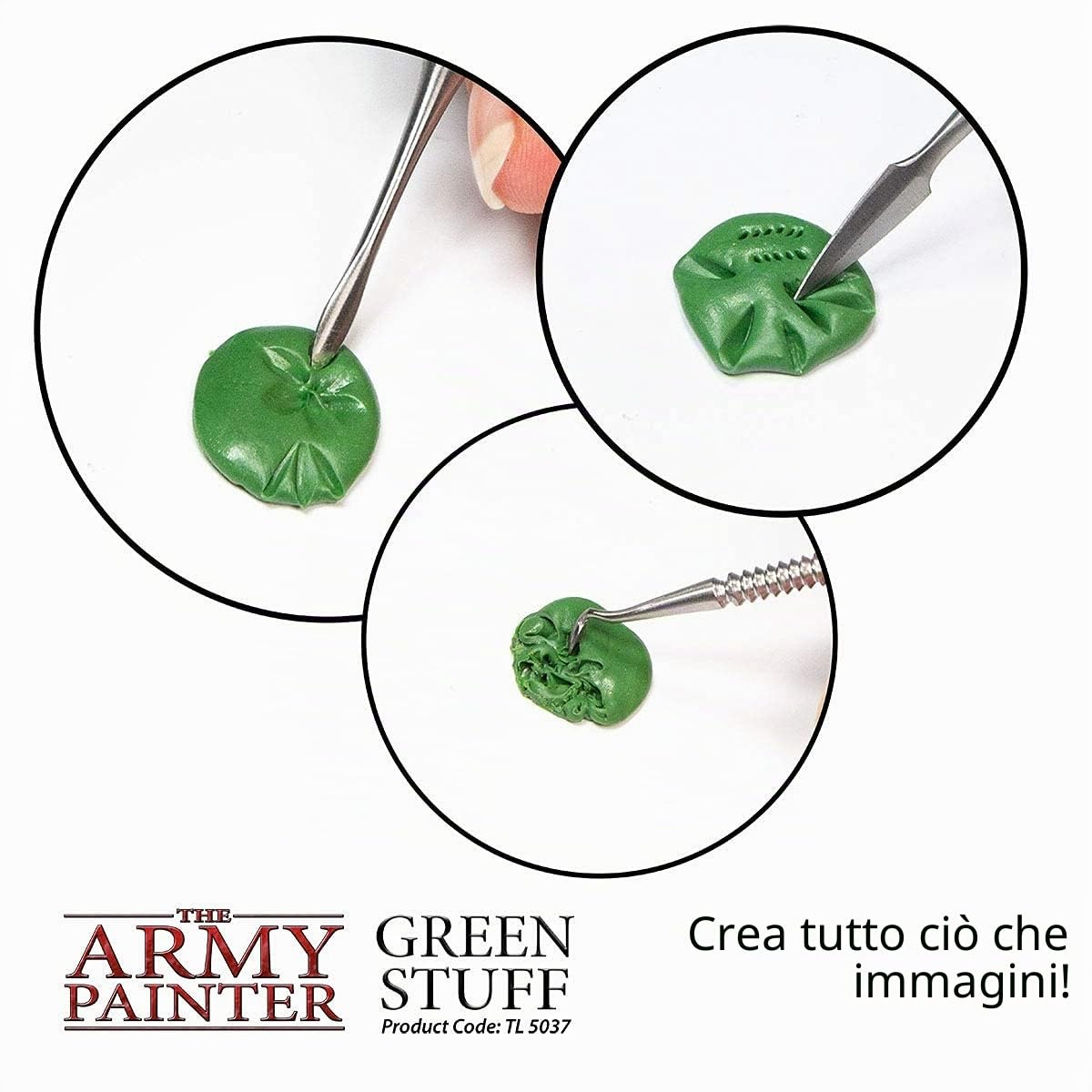 The Army Painter Green Stuff 2 Parti Mastice Epossidico Pasta da Modellare per Scolpire Modelli