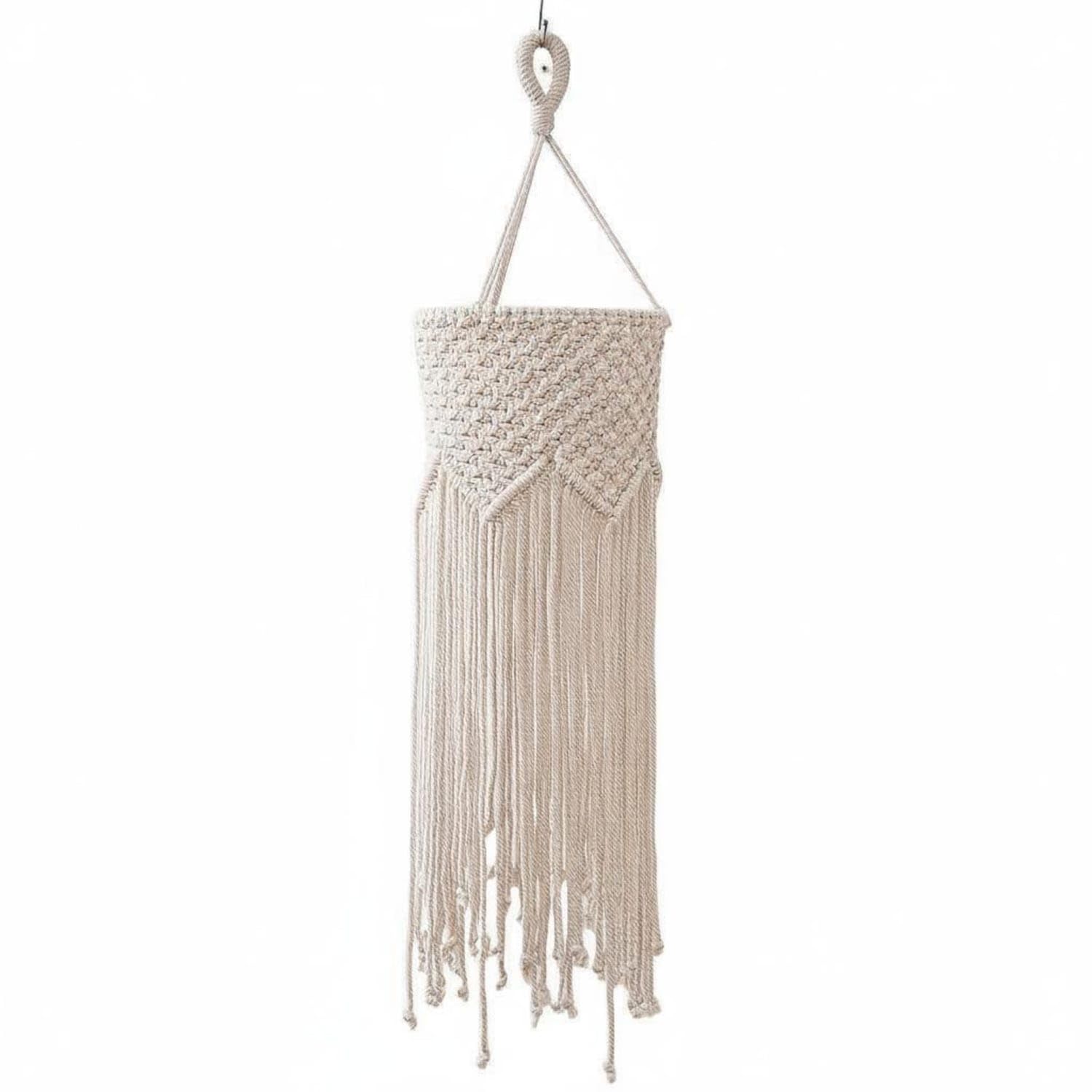 Boho Hanging Lamp Shade Handmade Macrame Lamp Shade Decorative Woven Hanging Lampshade for Wedding, Living Room, Bedroom, Lampshade Only-image-11