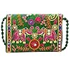 Craft Trade Rajasthani Brodé à la main Pochette Femme Sac de Soirée Mini Clutches Femme sac à Bandoulière Petite Sac de Dames pour Ceremonie Fête de mariage et Cadeaux- Vert #1