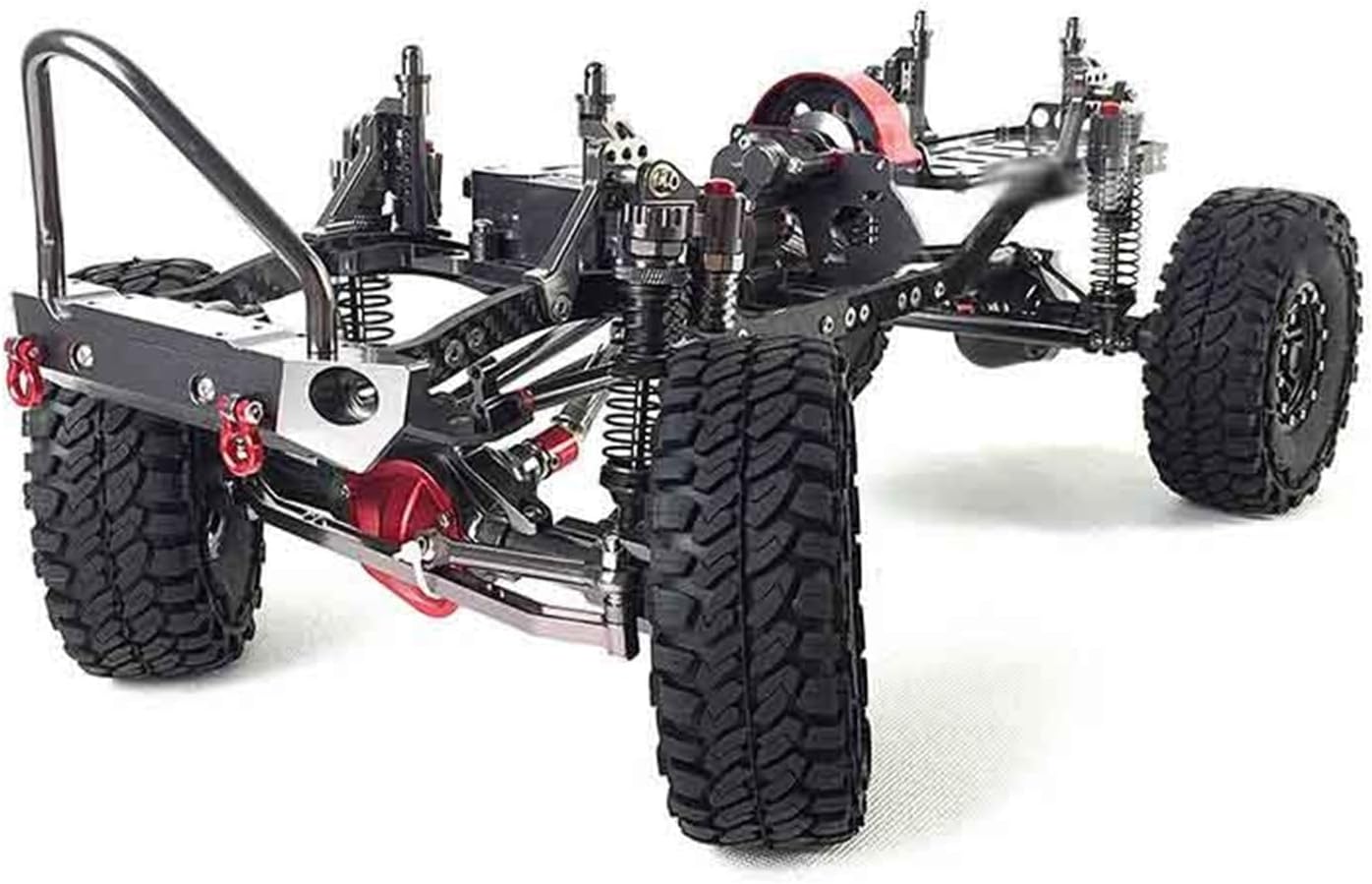 BePhon Shock Absorption Robot Tank Chassis For SCX10 D90 1/10 RC Remote Control Crawler Car Model 313MM Wheelbase Aluminium Alloy Frame Outdoor Toys