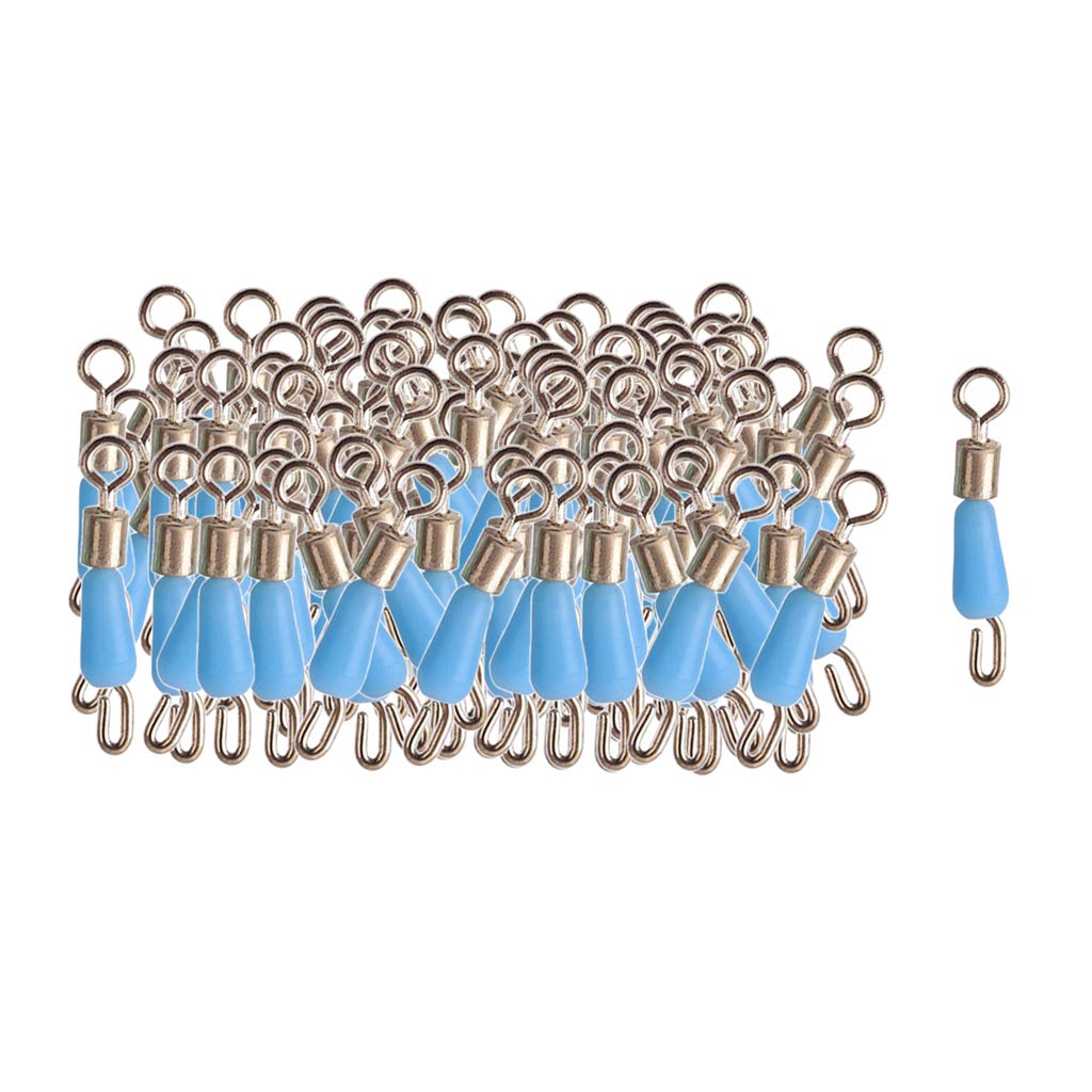 Girelle a clip in metallo a cambio rapido per lenza, colore blu