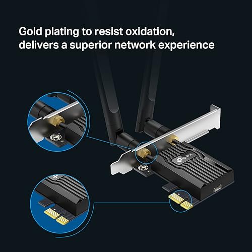 Miniatura 7 de Tarjeta WiFi TP-Link WiFi 6 PCIe para PC de escritorio AX3000 (Archer TX55E), Bluetooth 5.2, WPA3, adaptador inalámbrico de doble banda 802.11ax