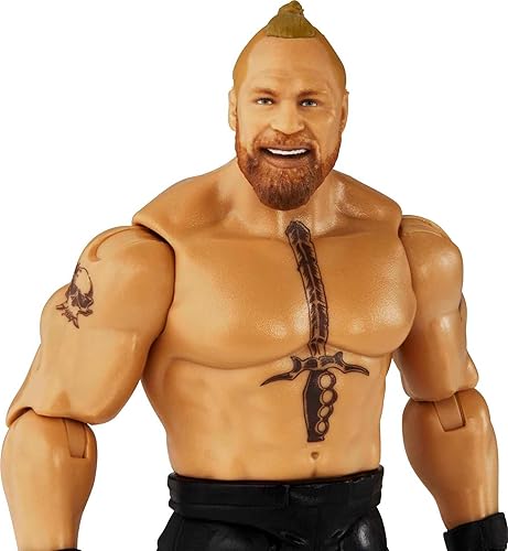 Miniatura 2 de Mattel WWE Brock Lesnar Figura de acción, figura básica coleccionable de 6 pulgadas, juguetes