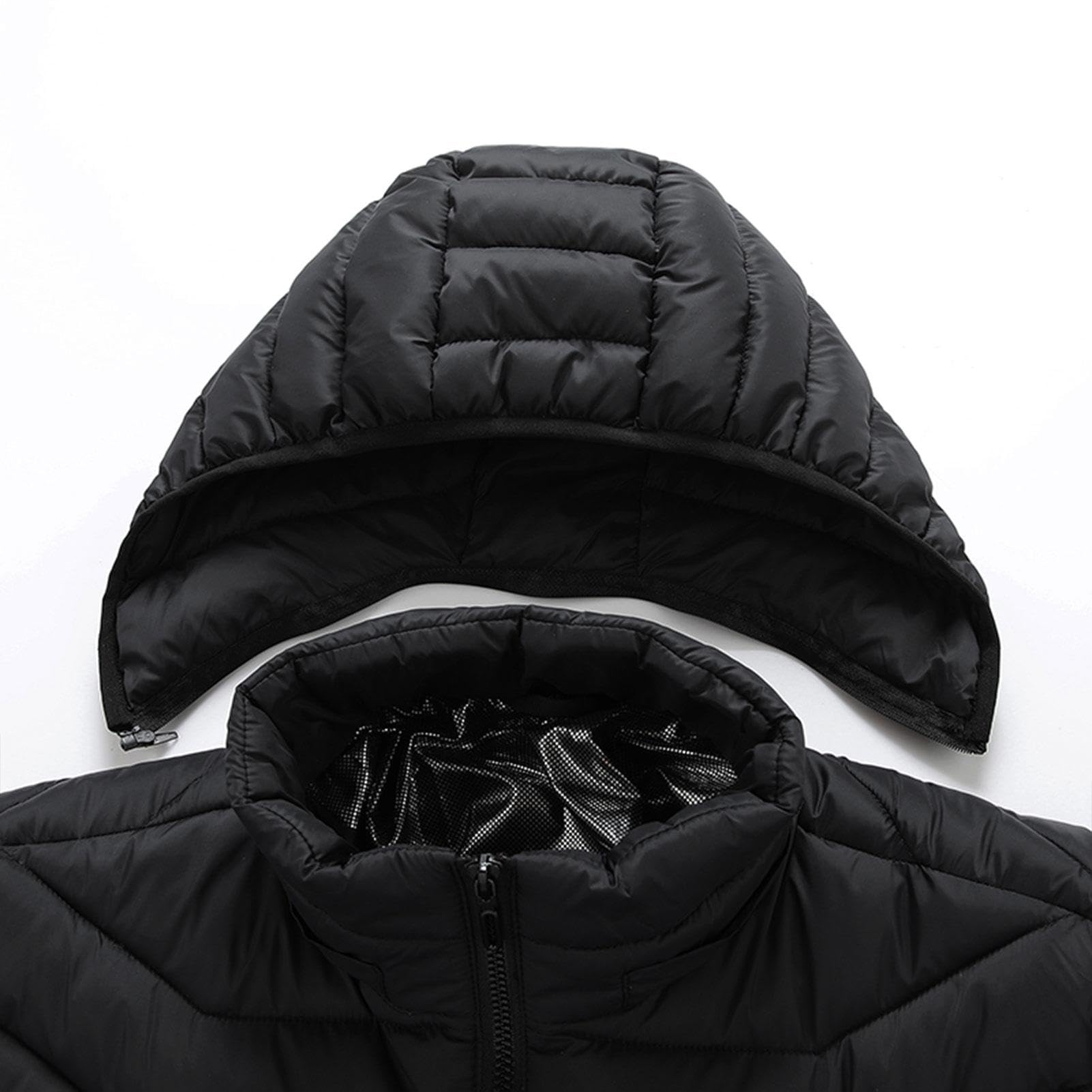 Chaqueta calefactora eléctrica, Chaqueta calefactora | Abrigo térmico de invierno con carga USB, chaquetas cálidas | Chaquetas de esquí para hombre de 3 velocidades de calentamiento rápido para