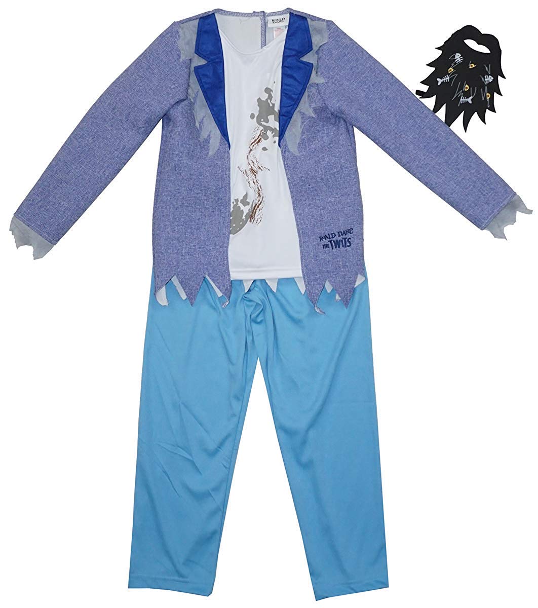 Get Wivvit Boys Roald Dahl The Twits Mr Twit Top Trousers & Beard Costume Sizes from 5 to 8 Years