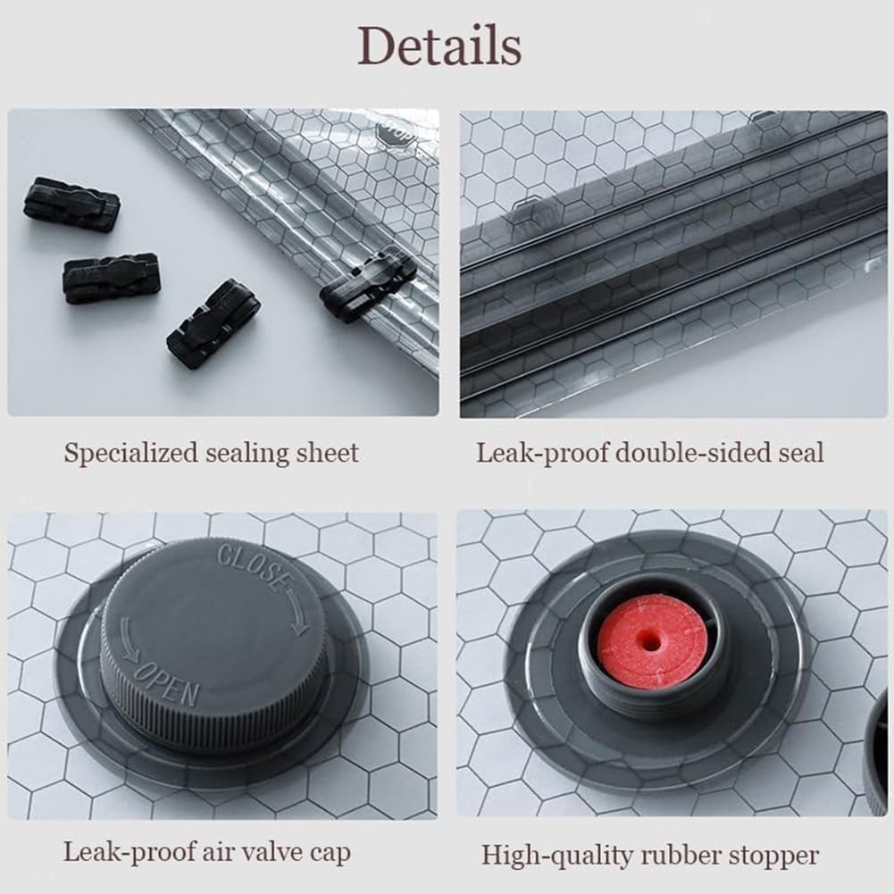 Cordless Travel Vacuum Storage Compression Bag Set, 2026 New Travel Vacuum Seal Bags with Electric Pump for Clothing – 6/9/12/18/15-Pack in 3 Sizes – USB Rechargeable (15 Packs, no Pump)