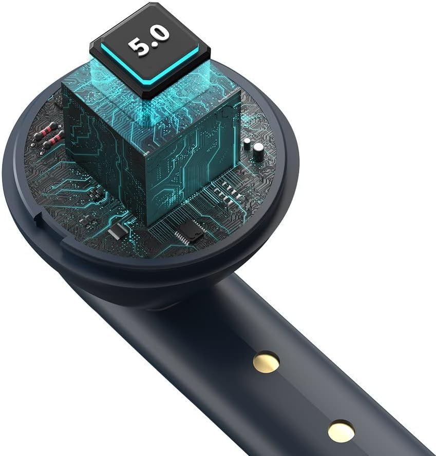 ภาพระยะใกล้ของหูฟัง Baseus NGW05-03 แสดงให้เห็นชิป Bluetooth 5.0 ภายใน