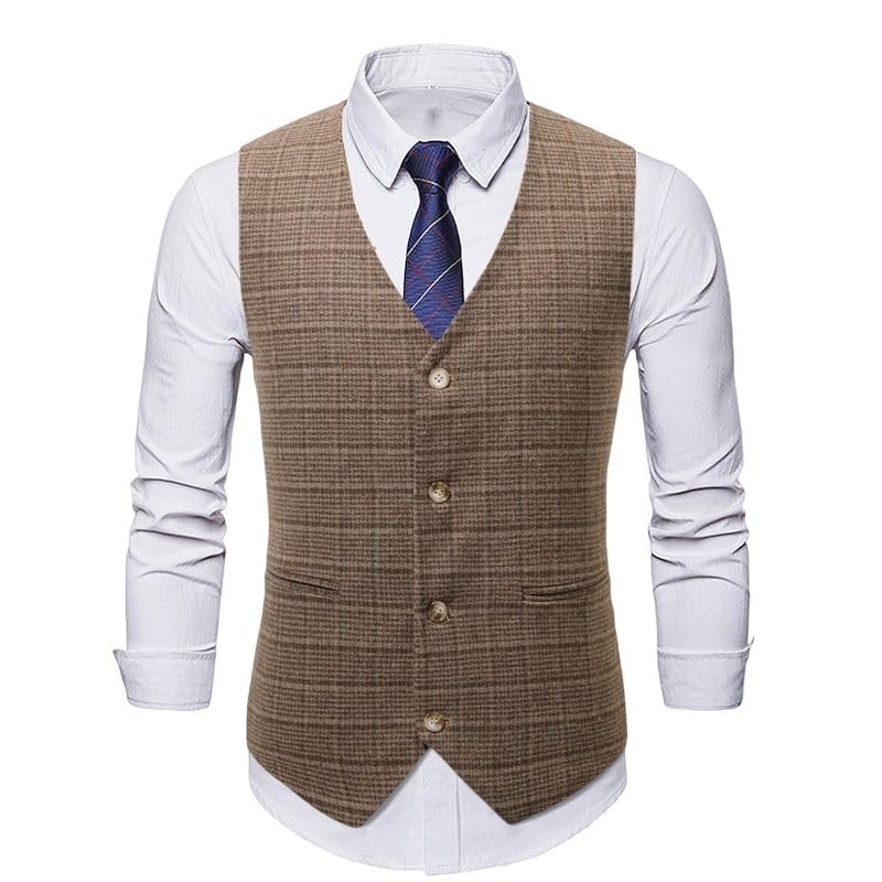 Chaleco a cuadros para hombre cómodo que soluciona tu estilo informal 5