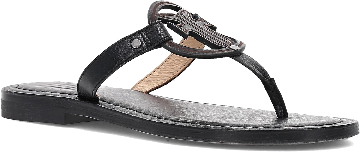 Frye Taylor Logo Sandal - Women's Premium Leather Sandal, Comfortable Slip-On Design, Casual Chic Footwear for Everyday Wear