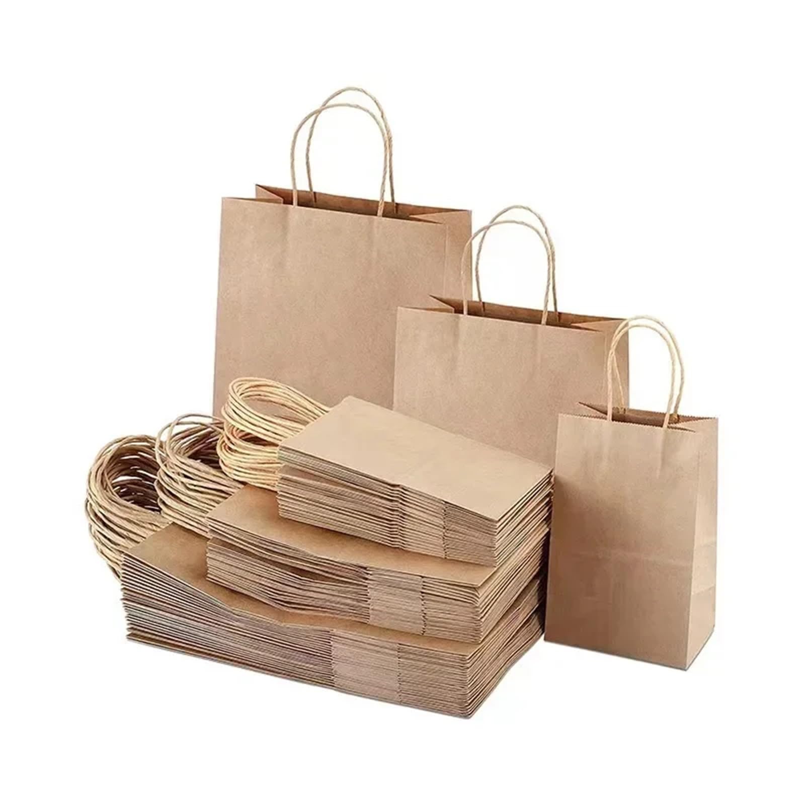 Bolsas De Papel Kraft Con Asas Para Compras
