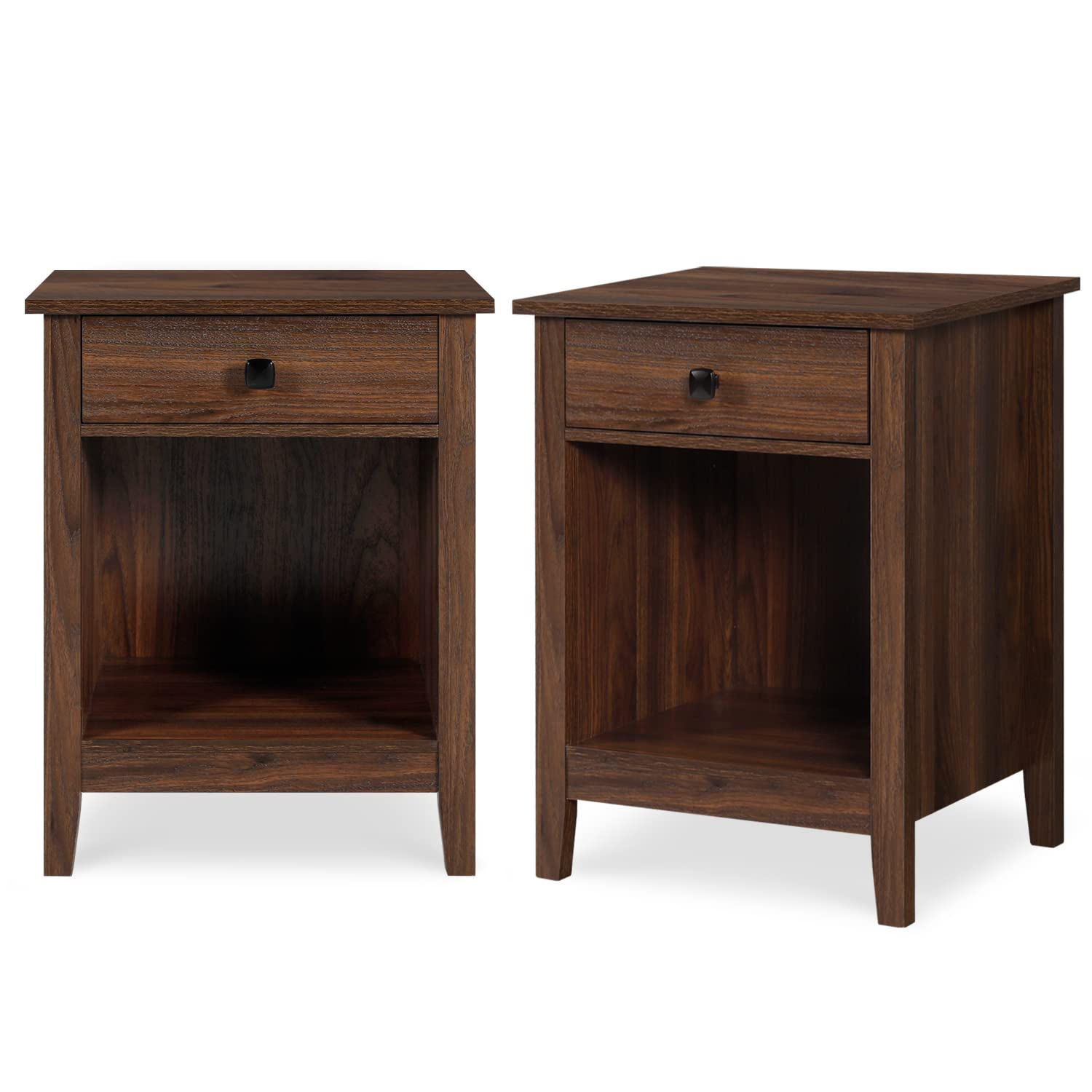 Amazon.com: Vikiullf Nightstands for Bedroom - Set of 2 Wooden Night ...