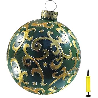 KKPLZZ Inflatable Christmas Bauble Decoration 60 cm Giant Christmas Baubles Outdoor Decor Large Christmas Baubles Ornaments for Christmas Holiday Decoration