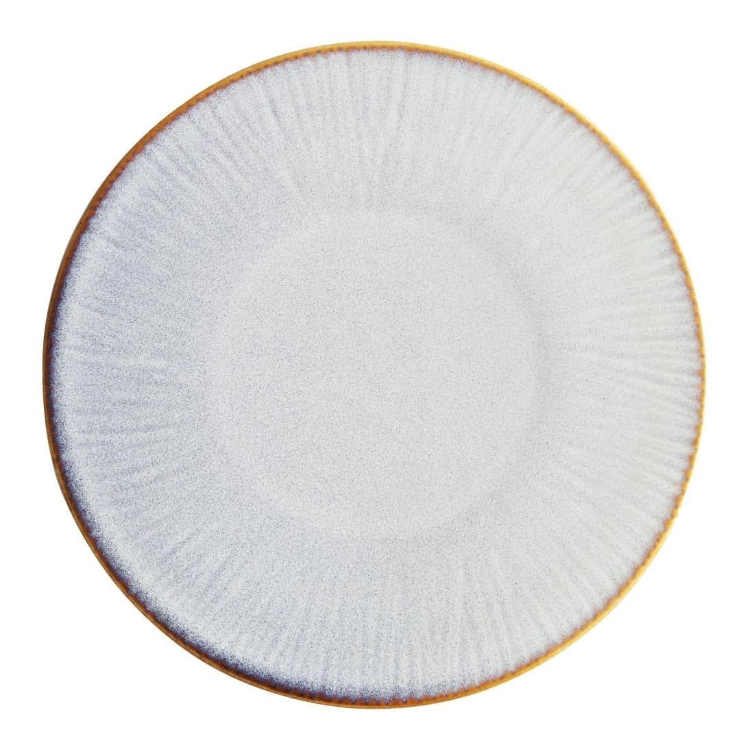nisbets limited Olympia Drift Grey Embossed Coupe Plate - 220mm 9" (Box 6)
