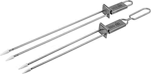 Miniatura 8 de BBQ-AID Master Grill Set – Paquete de 9 piezas – Con cepillo para parrilla, prensa de hamburguesas, brochetas, cabezales de repuesto, espátula,