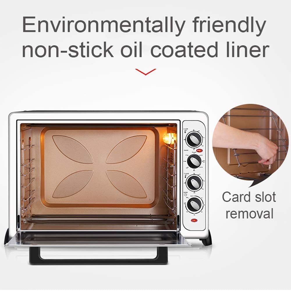 100L large capacity domestic oven, 8 bottom tube multiple heating, fermentation function, 120 minutes timing function, professional kitchen oven