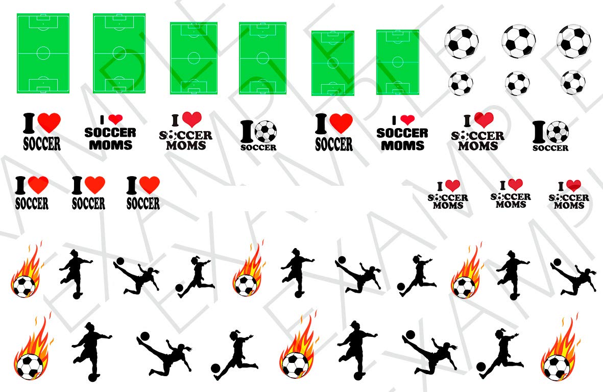 Amazon.com: Soccer Water Nail Art Transfers Stickers Decals - Set of 46 -  A1267 : Beauty & Personal Care