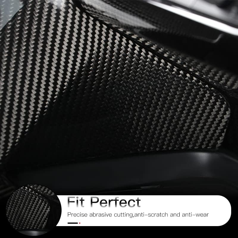 Miniatura 6 de JSWAN Cubierta de reposabrazos de consola central de fibra de carbono, panel de ajuste lateral para Supra GR A90 MK5, accesorios interiores, brillo