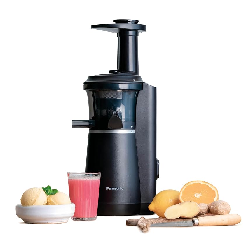 Immagine del prodotto Panasonic MJ-L501KXE Slow Juicer, Estrattore di Succo Professionale, Accessori per Granite e Sorbetti, Estrazione Lenta Ideale per Mantenere Vitamine, Antiossidanti e Nutrienti, Silenzioso, Nero