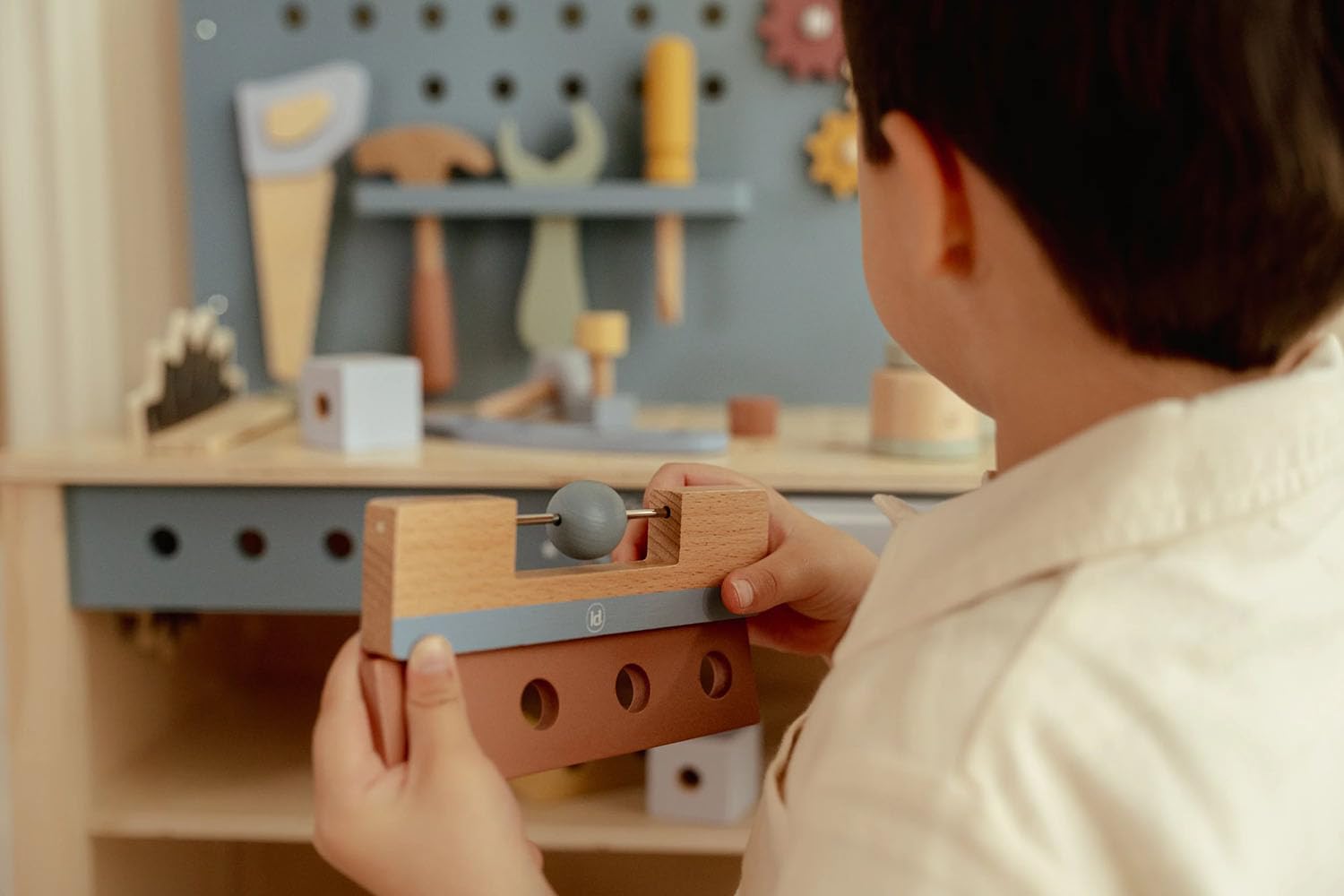 Little Dutch 2545 Holz Spielwerkbank mit Werkzeug - blau