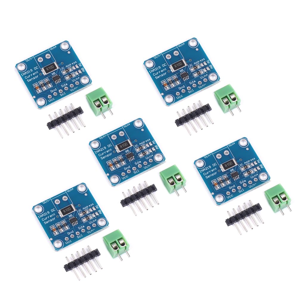 Teyleten Robot MCU-219 INA219 I2C interfaces Zero-Drift bi-Directional Current/Power Monitoring Sensor Module for Arduino Raspberry Pi 5pcs