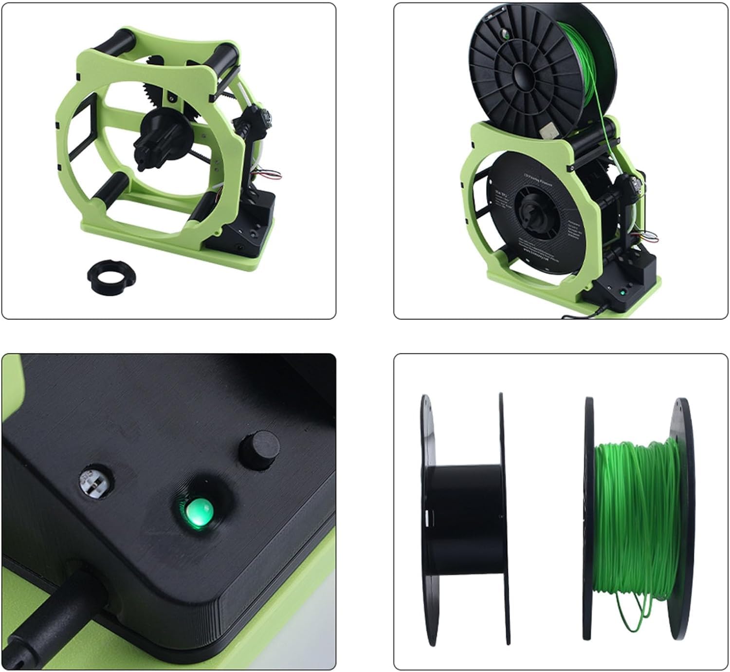 Elektryczna Nawijarka Filamentu Do Drukarek 3d Z Automatycznym Czujnikiem Zatrzymania I Wzmocnioną Ramą Do Szpuli Drutu Spawalniczego Pla, Petg, Abs, Tpu I Nylonu