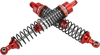 Amortecedor de amortecedor de metal RC, amortecedor RC de alta resistência e durabilidade eficaz para absorção de choque RC para a maioria das pessoas(vermelho)