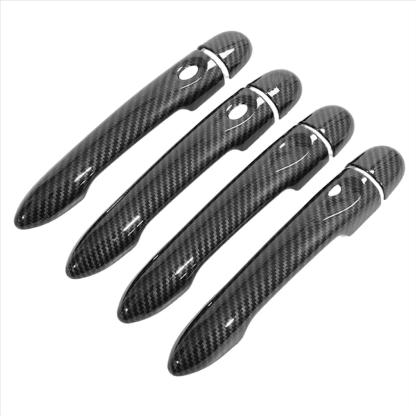 JJRFVBGT Door Handle Trim Compatible with Benz for Smart 453 for Forfour 2016 2017 2018 2019 2020 2021 Carbon Fiber Car Exterior Door Handle Cover