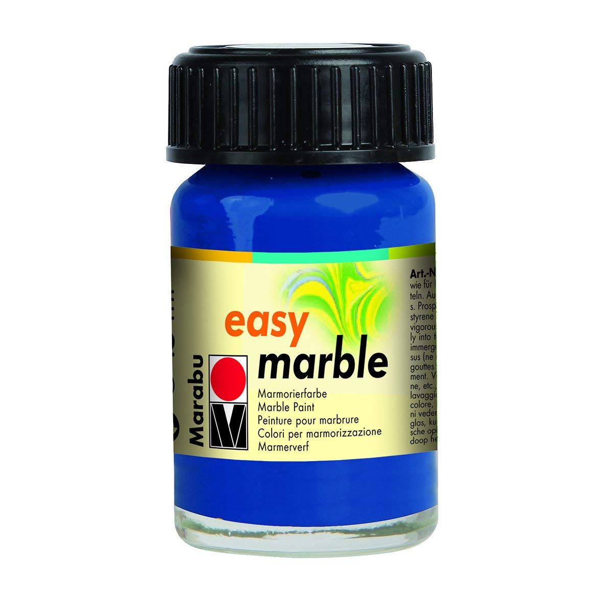 Marabu Easy Marble Marbling Paint Solvent Based 15ml Dark Ultramarine Crafting