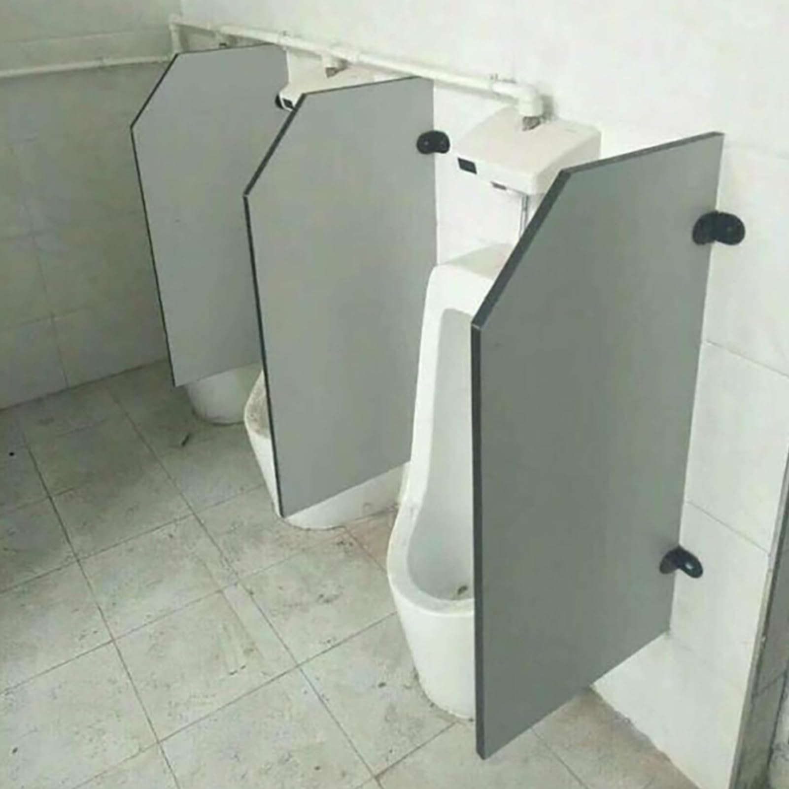 Divisorio per orinatoio da parete per servizi igienici pubblici, divisorio per orinatoio da uomo, 3 pezzi, con accessori, protezione per WC, divisorio per stalla per privacy