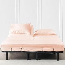 Split Head Flex King 4 Piece Sheet Set 34" Top, Egyptian Cotton, Peach