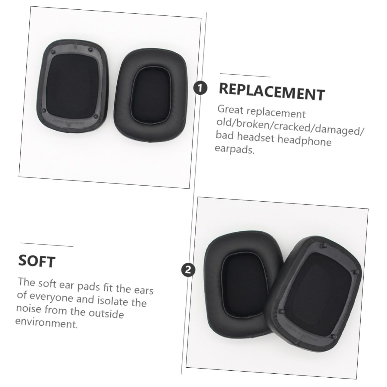 Gadpiparty 6 Piezas De Funda De Esponja para Auriculares Almohadillas De Repuesto para Auriculares Almohadillas De Repuesto para Auriculares Cubiertas para Auriculares Almohadillas para