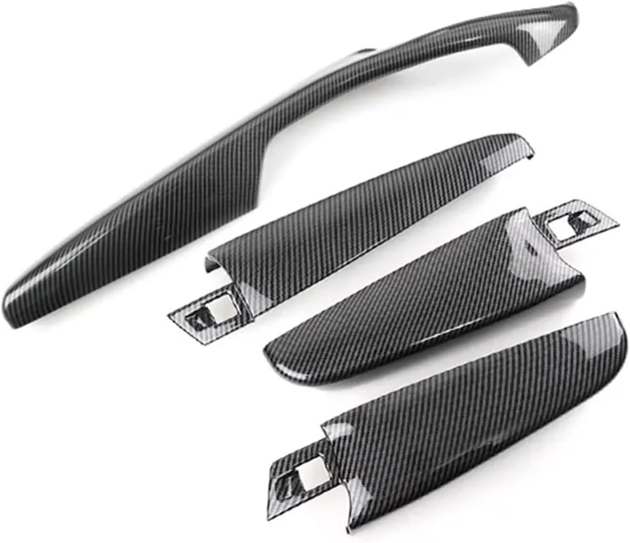 ABS 4pcs Car Accessories Interior Door Armrest Panel Protection Cover Trim For BMW 5 Series F10 F18 2011-2017 Car Interior Parts(RHD)