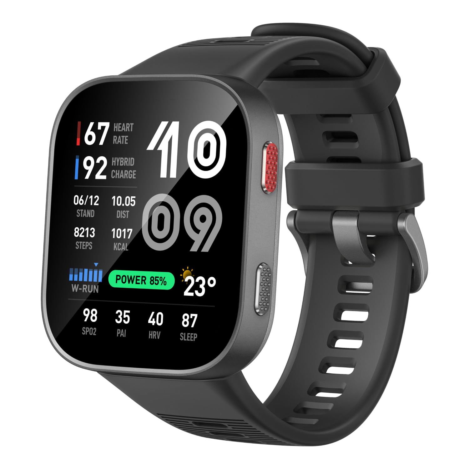 Amazfit Bip MAX 50 mm Smartwatch Reloj Inteligente, Pantalla AMOLED 2,07", hasta 20 Días, GPS & Mapas, 4 GB Almacenamiento, Entrenamiento Híbrido, 150+ Deportes, Modo HYROX, para Android y iPhone