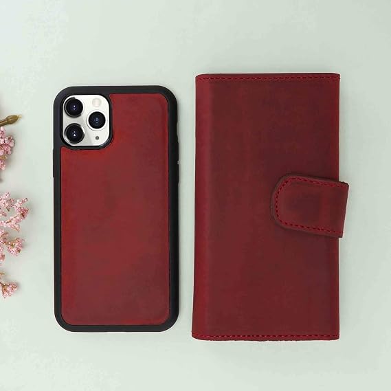 Plm Santa MW Deri Telefon Kılıfı iPhone11 ProMax Kırmızı