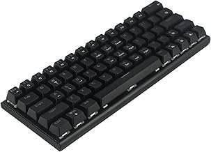 QOXEZY Compact Mechanical Gaming Keyboard with Detachable Cable, 61 Keys and Bright RGB Lights (K101D-63Key)
