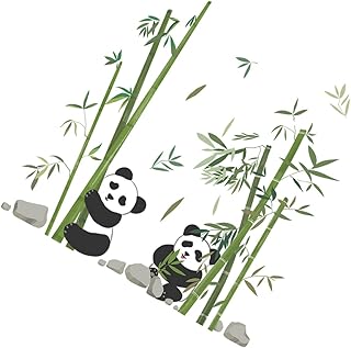 ULDIGI Panda Adesivo De Parede Animal Papel De Parede Decoração De Quarto De Crianças Papel De Parede Adesivo Adesivo De Parede Decalques De Quarto De Berçário Armário Decalques De