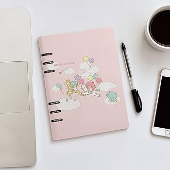 【新品未使用】キキララ リトルツインスターズ　システムバインダー　6穴　レトロ Amazon.co.jp: リトルツインスターズ キキララ システム手帳 PU