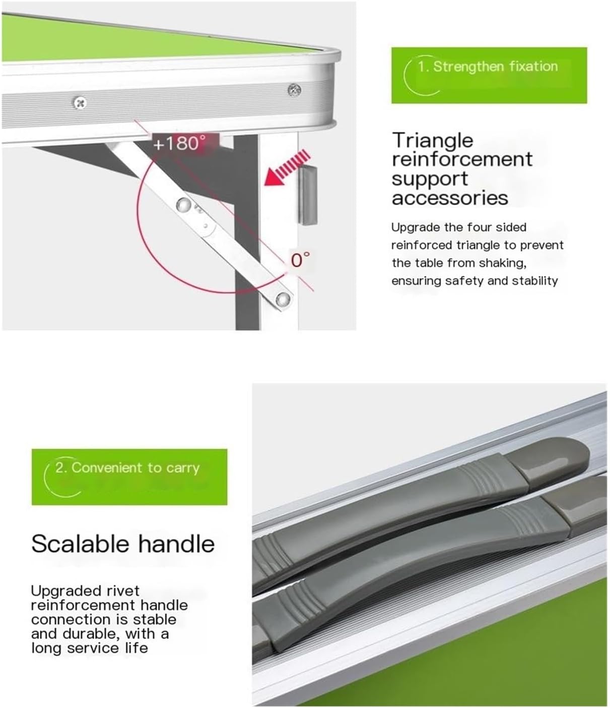 Foldable Camping Table, Lightweight Portable Aluminum Rectangular Grill Table for Outdoor Patio, Beach, BBQ, Fishing, Picnic and Backyard Party, Blue
