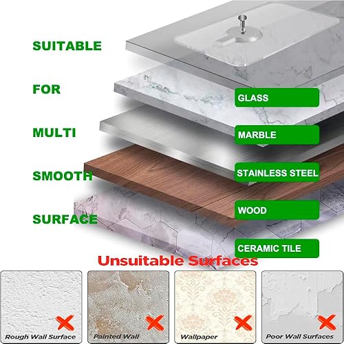 Miniatura 7 de 20 ganchos adhesivos para tornillos de montaje en pared, sin rastro, clavos colgantes para baño y cocina (tornillo de cabeza plana)