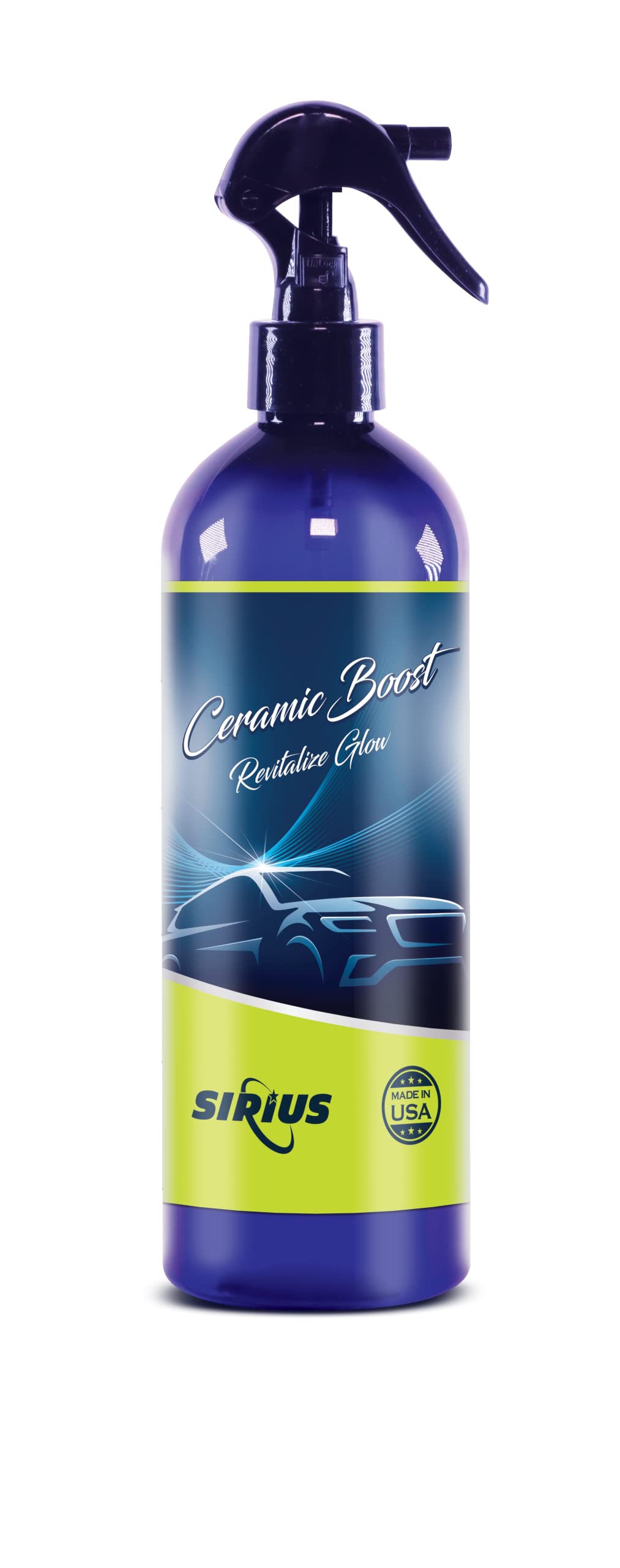 Sirius Boost Ceramic Coating Hybrid Spray For Car, Super Hydro Phobic, Scratch Resistant, 3D Matrix High Gloss Effect ,Anti-Static effect & Permanent Protection - Excellent Durability, Detailer-473ml