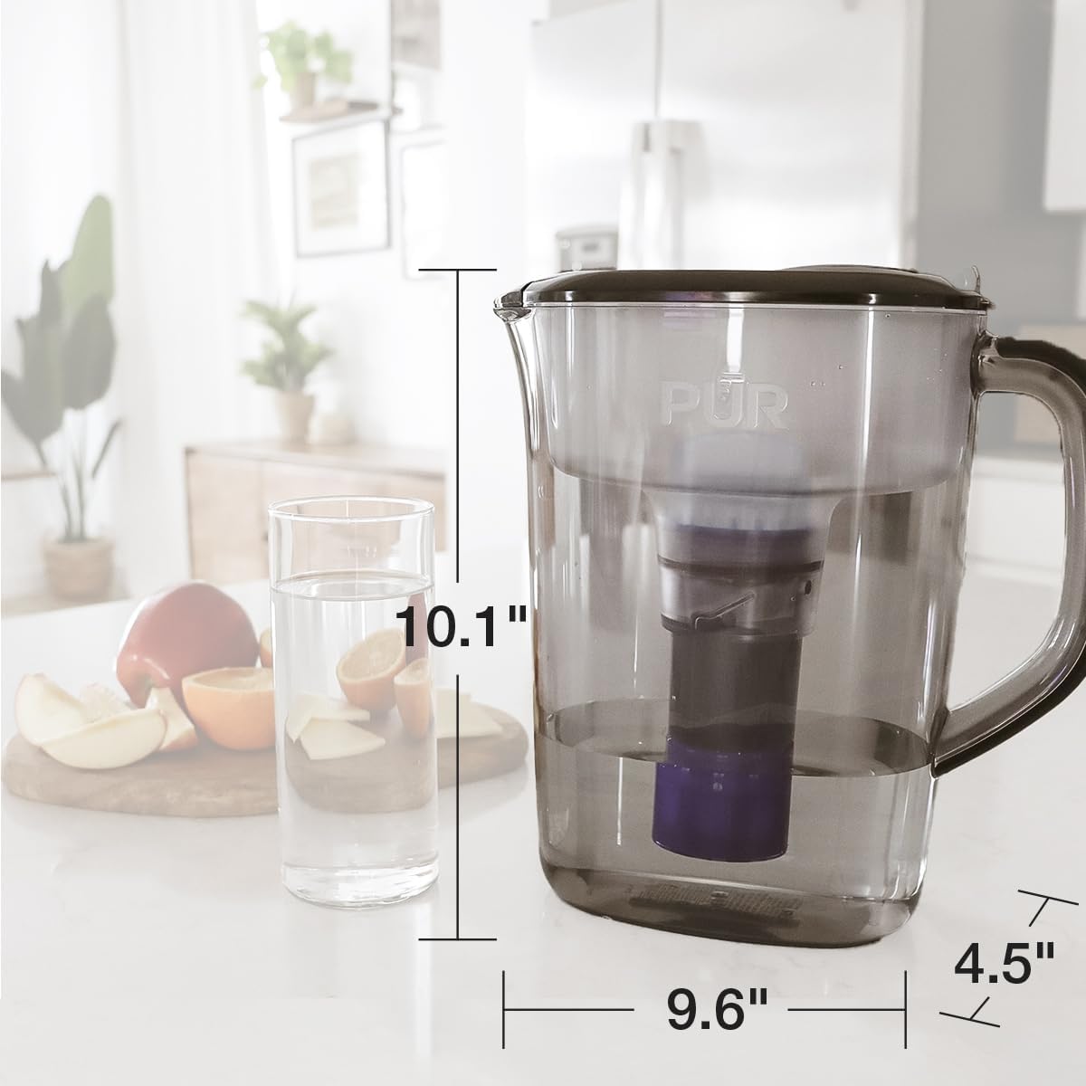 Dimensions of the PUR Plus 7-Cup Water Pitcher