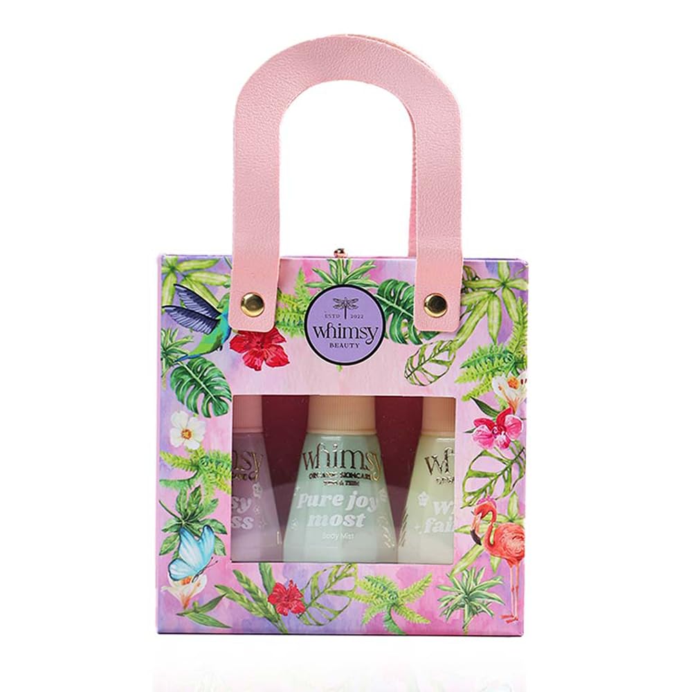 Whimsy Beauty Mini Tropical Bloom Body Mist Kit (Pack of 3) | Fragrant Body Mist for Kids & Pre-Teens | Coco Kiss, Fairy Fizz, Pure Joy | Refreshing Light Spray