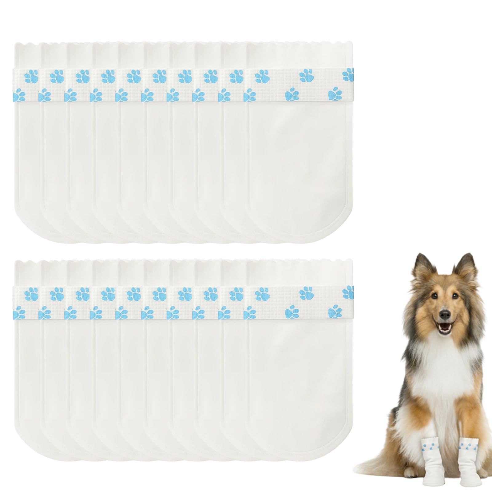 EujRcf 21 PCS Dog Bandages for Paws Dog Boots for Injured Paws Waterproof Dog Shoes & Paw Protectors Stop Licking