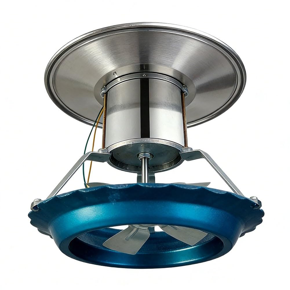 Ventilatore per camino, ventola di scarico per stufa a legna, 120 W, silenzioso, in acciaio inox, facile da installare, per caldaia, forno
